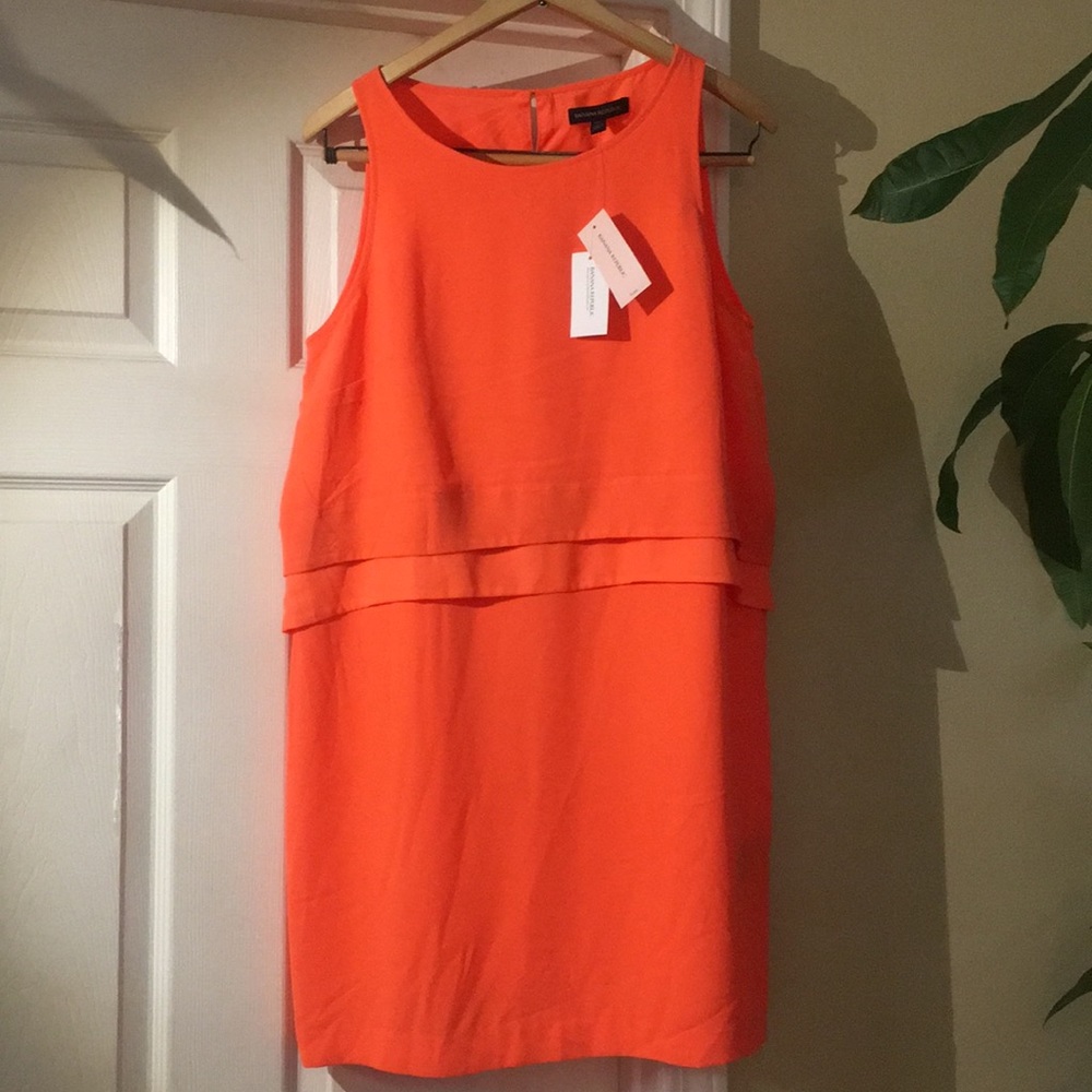 Banana Republic bright orange dress
